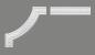 Preview: Wand 250 PU  8,1x2cm  feste Stuckleiste für Wandgestaltung